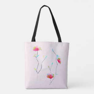 Einfach blumengeschmückt Japanisch inspiriert rosa Tasche
