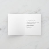 Einfach, blumengeschmückt, Vintag im Stil "Danke" Karte (Innenseite)