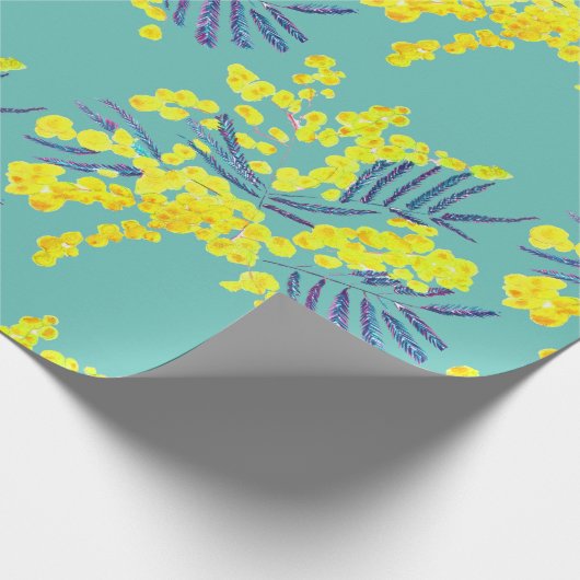 Einfach blumengeschmückte Japaner inspiriert rosa  Geschenkpapier (Ecke)