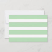 Einfach blumengeschmückte Streifen mit RSVP / Minz Karte (Rückseite)