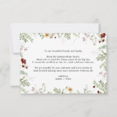 Einfach Boho Niedliche Wildblumen Danke Karte (Rückseite)