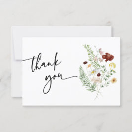 Einfach Boho Niedliche Wildblumen Danke Karte