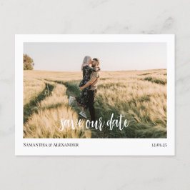 Einfach Boho Rette unser Date Foto Postkarte