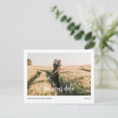 Einfach Boho Rette unser Date Foto Postkarte (Stehend Vorderseite)