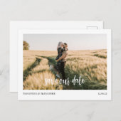 Einfach Boho Rette unser Date Foto Postkarte (Vorne/Hinten)
