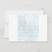 EINFACH BOHO UAWG modernes Dreiecksmuster blau RSVP Karte (Rückseite)