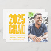 EINFACH BOLD 2025 GRAD FOTO ABSCHLUSS INVITATION EINLADUNG (Vorne/Hinten)
