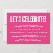 EINFACH BOLD 2025 GRAD FOTO ABSCHLUSS INVITATION EINLADUNG (Rückseite)