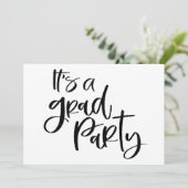 EINFACH BOLD Es ist ein GRAD PARTY Graduate Einlad Einladung (Stehend Vorderseite)