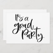 EINFACH BOLD Es ist ein GRAD PARTY Graduate Einlad Einladung (Vorne/Hinten)