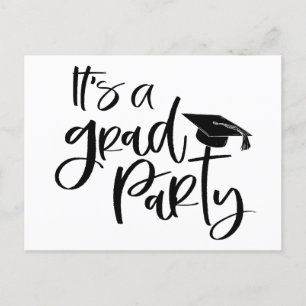 EINFACH BOLD Es ist ein GRAD PARTY Graduate Einlad Postkarte