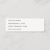 Einfach Bold Hello Texture Mini Visitenkarte (Rückseite)