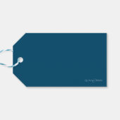 Einfach Bold Type Aqua Blue Geschenkanhänger (Rückseite Horizontal)