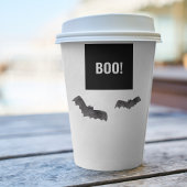 Einfach BOO! Halloween Black & White Bat Pappbecher