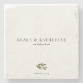 Einfach botanisch Personalisiert Steinuntersetzer (Vorderseite)