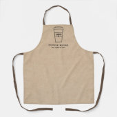 Einfach braun Moderner Niedlicher Kaffee Schürze (Vorderseite)