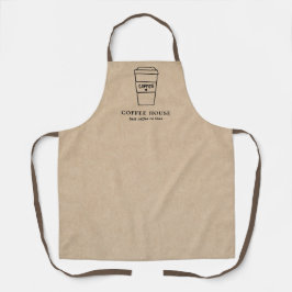 Einfach braun Moderner Niedlicher Kaffee Schürze