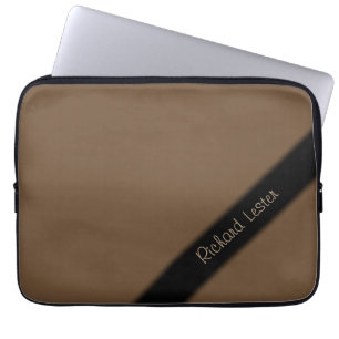 Einfach Braun Personalisiert Laptopschutzhülle