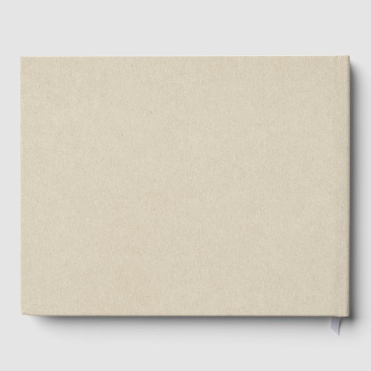 Einfach braune Kraft Rustikales Land Wedding Minim Gästebuch (Rückseite)