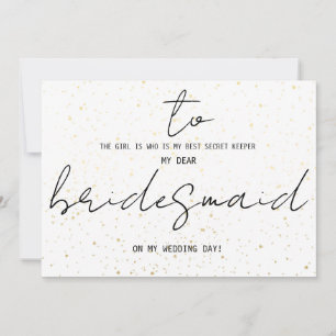 Einfach Brautjungfer an meinem Hochzeitstag Name h