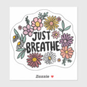 EINFACH BREATHE Niedliche Blume Disy Hand Gezeichn Aufkleber (Blatt)