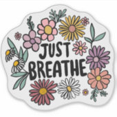 EINFACH BREATHE Niedliche Blume Disy Hand Gezeichn Aufkleber (Vorderseite)