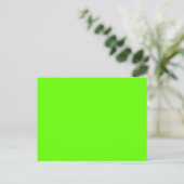 Einfach-Bright-Limettengrün Postkarte (Stehend Vorderseite)