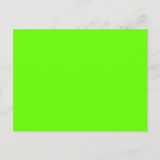 Einfach-Bright-Limettengrün Postkarte (Vorderseite)