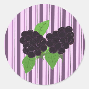 Einfach Brombeeren Runder Aufkleber