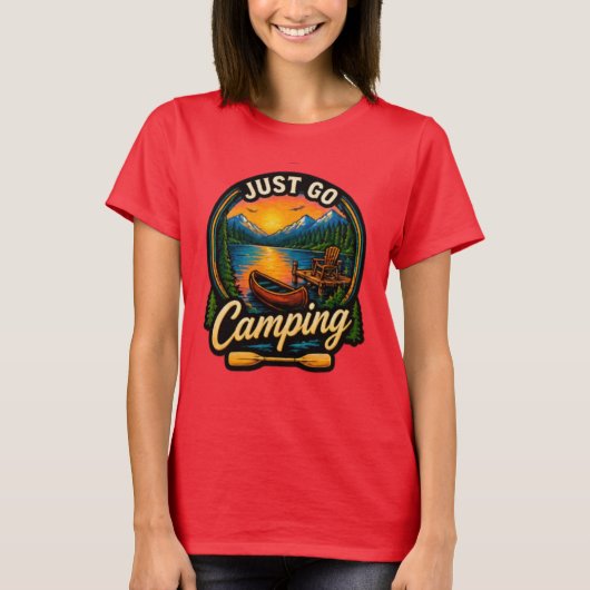 Einfach Camping T-Shirt (Vorderseite)