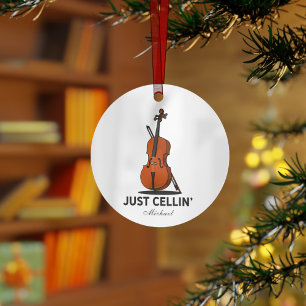 Einfach Cellist Performance Musik Personalisiert Ornament