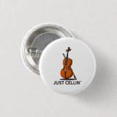 Einfach Cellist Sein Cello Musik Performance Button (Vorne & Hinten)