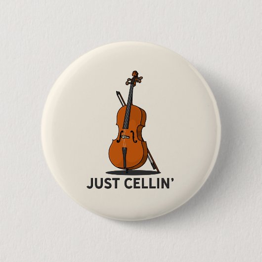 Einfach Cellist Sein Cello Musik Performance Button (Vorderseite)