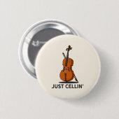 Einfach Cellist Sein Cello Musik Performance Button (Vorne & Hinten)
