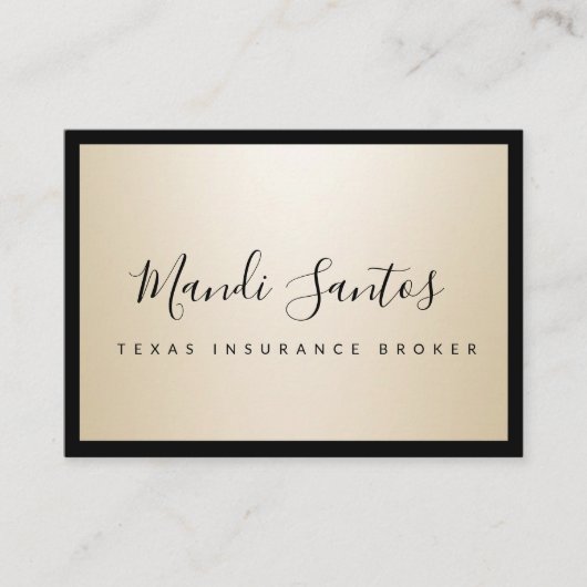 EINFACH CHAMPAGNE VISITENKARTE (Vorderseite)