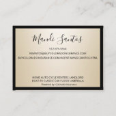 EINFACH CHAMPAGNE VISITENKARTE (Rückseite)