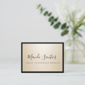 EINFACH CHAMPAGNE VISITENKARTE (Stehend Vorderseite)