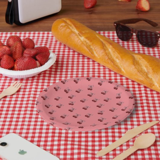 Einfach Cherries Pappteller (Picknick)