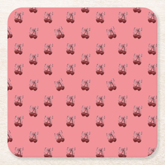 Einfach Cherries Rechteckiger Pappuntersetzer (Vorderseite)