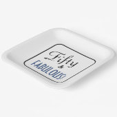 Einfach Chic 50 & FABULOUS! Geburtstagsfeier Pappteller (Gewinkelt)