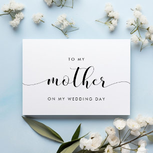 Einfach chic An meine Mutter an meinem Hochzeitsta Einladung