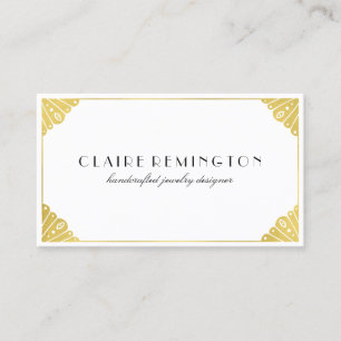 Einfach Chic Art Deco Falsche Goldfolie Visitenkarte