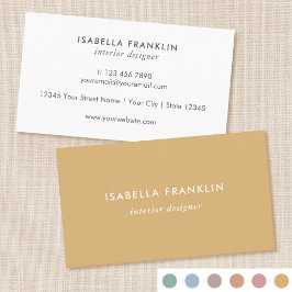 Einfach Chic Beruflich Minimalistisch Gold Visitenkarte