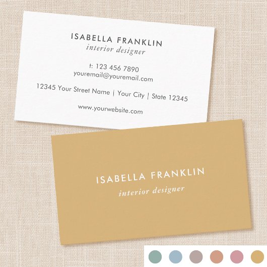 Einfach Chic Beruflich Minimalistisch Gold Visitenkarte