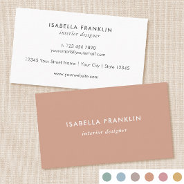 Einfach Chic Beruflich Minimalistisch Terracotta a Visitenkarte
