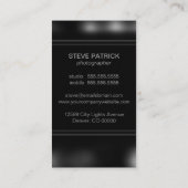 Einfach Chic Black Minimalistisch Visitenkarte (Rückseite)