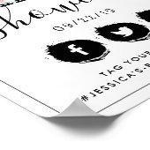 Einfach Chic Blumengarten Brautparty Willkommen Poster (Ecke)