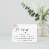 Einfach Chic Budget Wedding QR Code Umschließungsk Begleitkarte (Stehend Vorderseite)