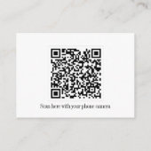 Einfach Chic Budget Wedding QR Code Umschließungsk Begleitkarte (Rückseite)