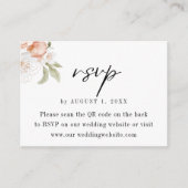 Einfach Chic Budget Wedding QR Code Umschließungsk Begleitkarte (Vorderseite)